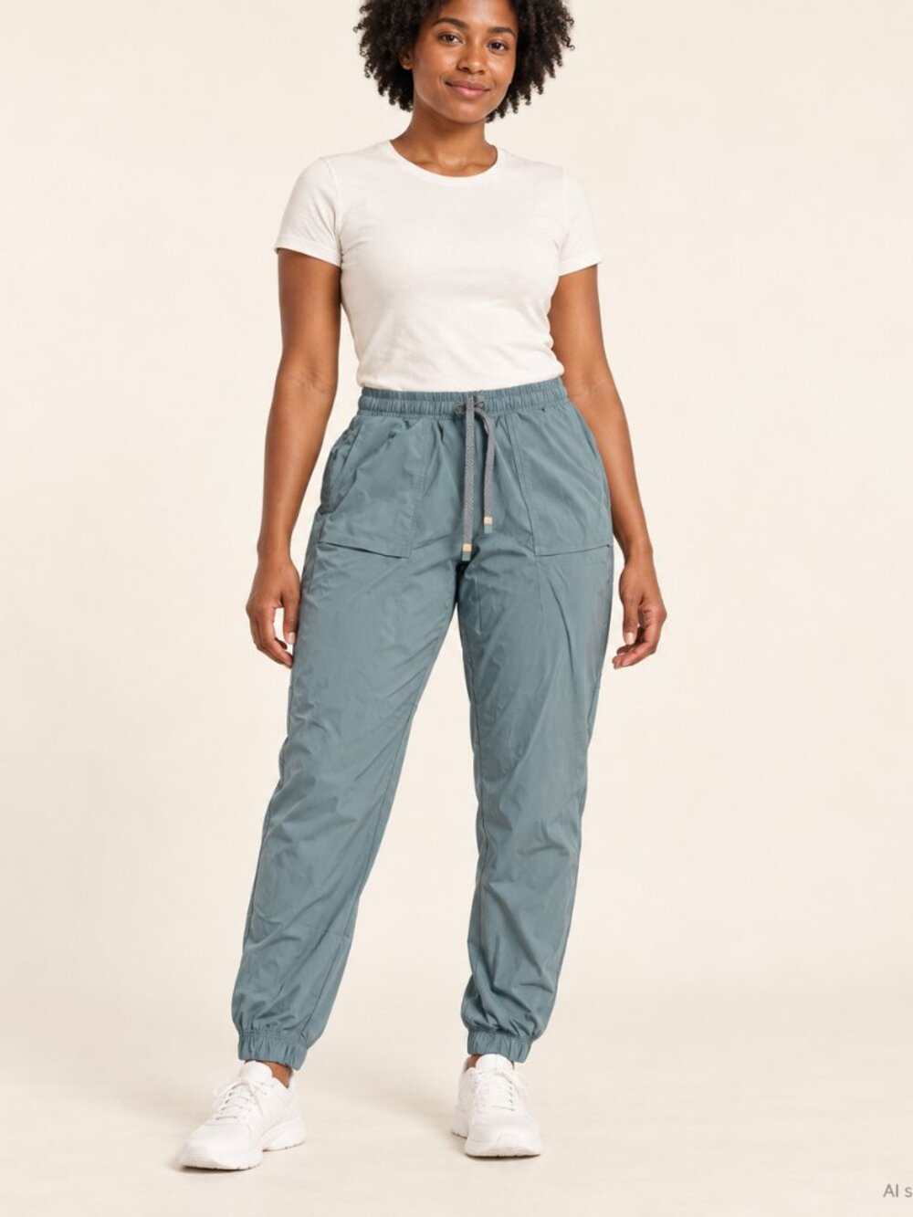 Fabletics Teal Drawstring Pocket Joggers Size S Tall